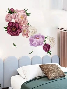Flower Print Wall Sticker - Multicolor - View 4
