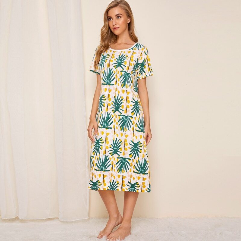 

Tropical Print Night Dress, Multicolor
