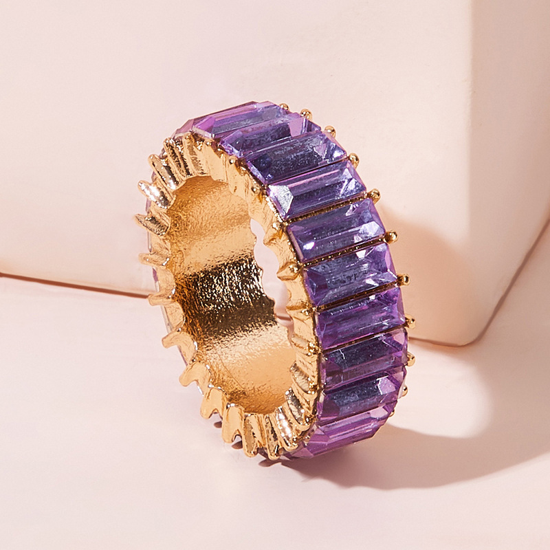 

Textured Glass Ring 1pc, Purple