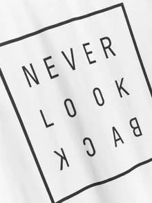 Manfinity Men Slogan Graphic Tee - White - View 3