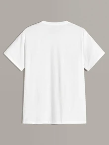 Manfinity Men Slogan Graphic Tee - White - View 2