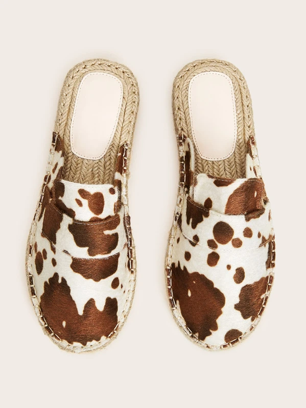cow print mules