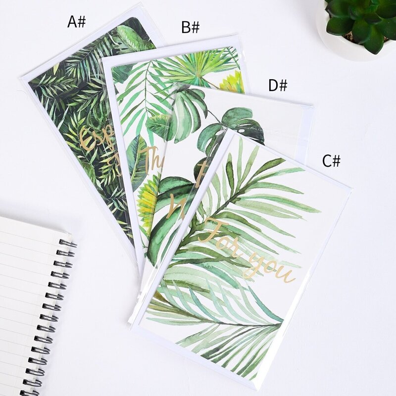 

Tropical Leaf Print Greeting Card 2pcs
