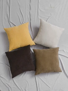 Rắn Corduroy Đệm Cover 1 cái - Nhiều màu - Xem 2