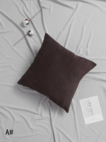 Rắn Corduroy Đệm Cover 1 cái - Nhiều màu - Xem 3