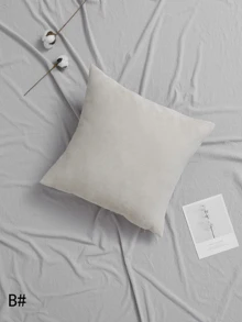 Rắn Corduroy Đệm Cover 1 cái - Nhiều màu - Xem 4