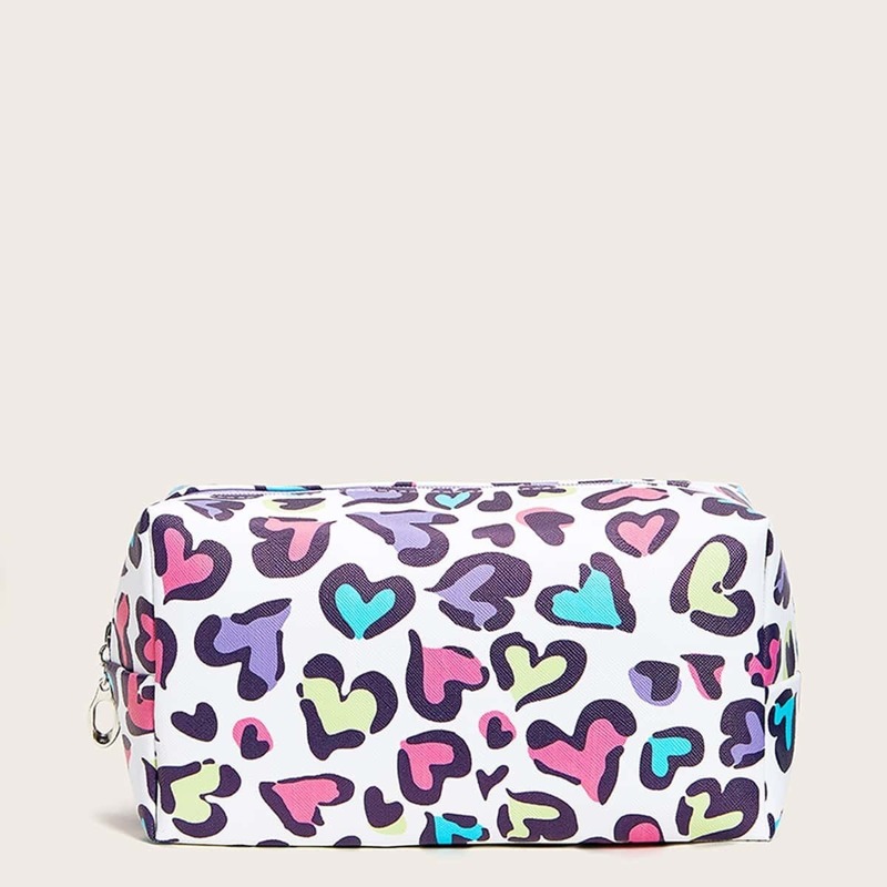 

Heart Pattern Makeup Bag, Multicolor