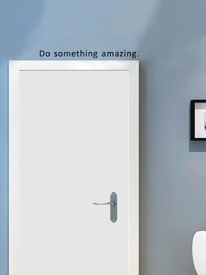 Pegatina de pared con estampado de slogan
