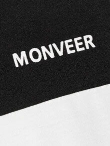 Manfinity Homme Men Letter Graphic Colorblock Top - Nhiều màu - Xem 3