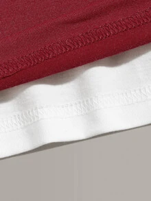 Manfinity Homme Men Letter Graphic Colorblock Top - Nhiều màu - Xem 4