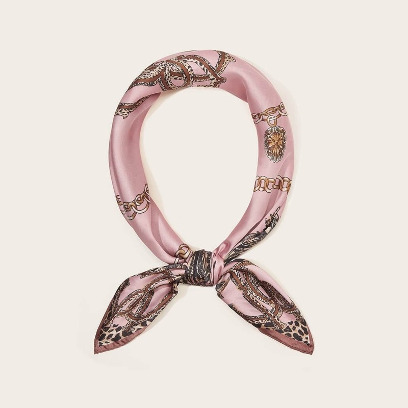 

Chain & Leopard Pattern Bandana, Multicolor
