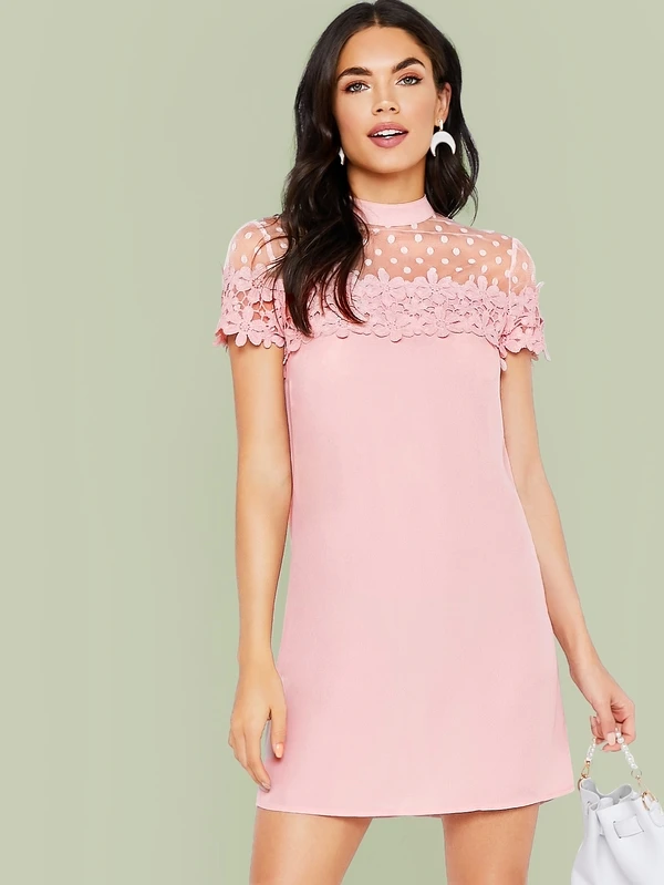 Платье Сетка Кружево Для Полных