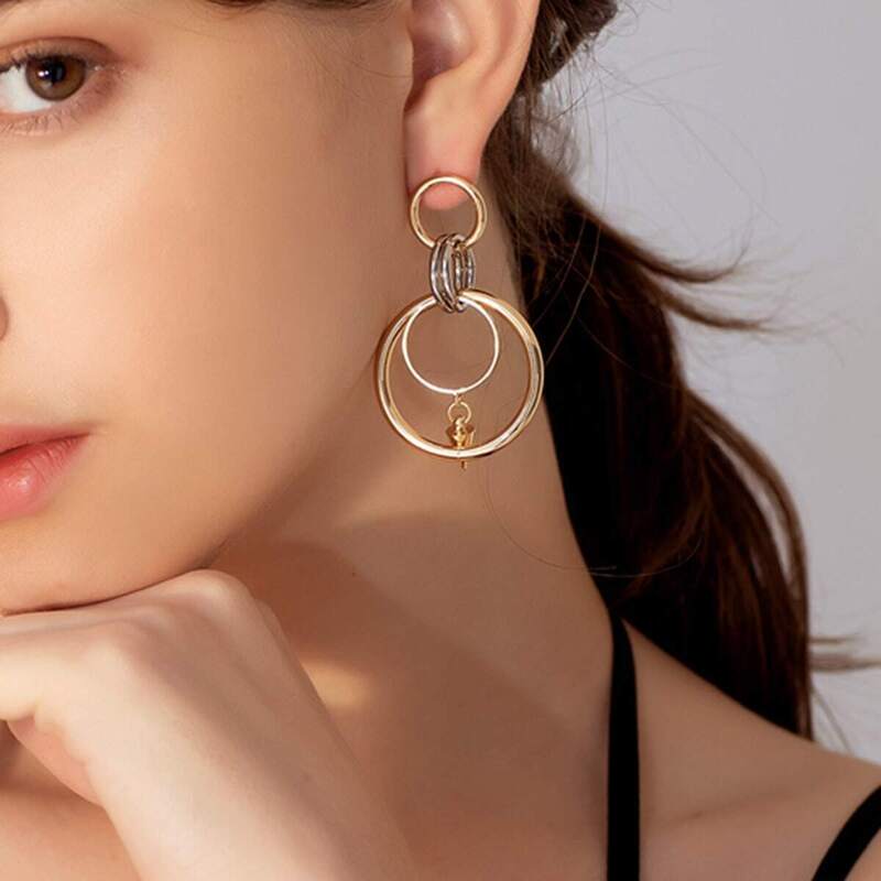 

Link Drop Earrings 1pair, Gold