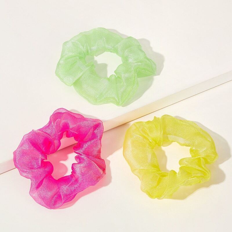 

Simple Neon Scrunchie 3pcs, Multicolor