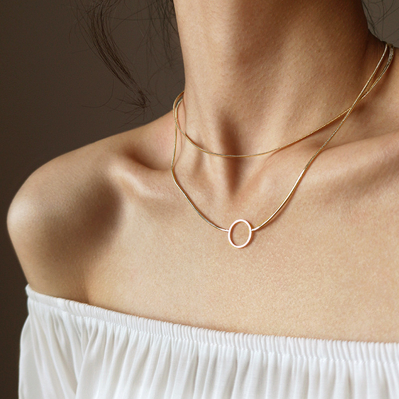 

Ring Decor Necklace 1pc, Gold
