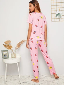 Đồ mặc nhà Sọc Hồng Casual - Màu Hồng baby - Xem 2