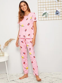 Đồ mặc nhà Sọc Hồng Casual - Màu Hồng baby - Xem 3