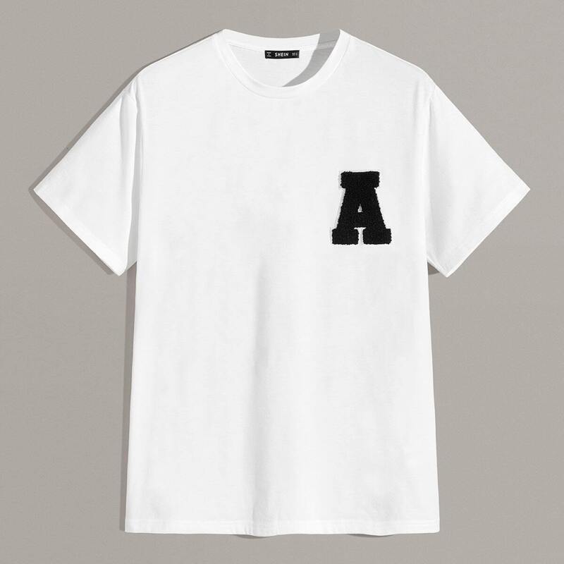 

Guys Faux Fur Applique Tee, White