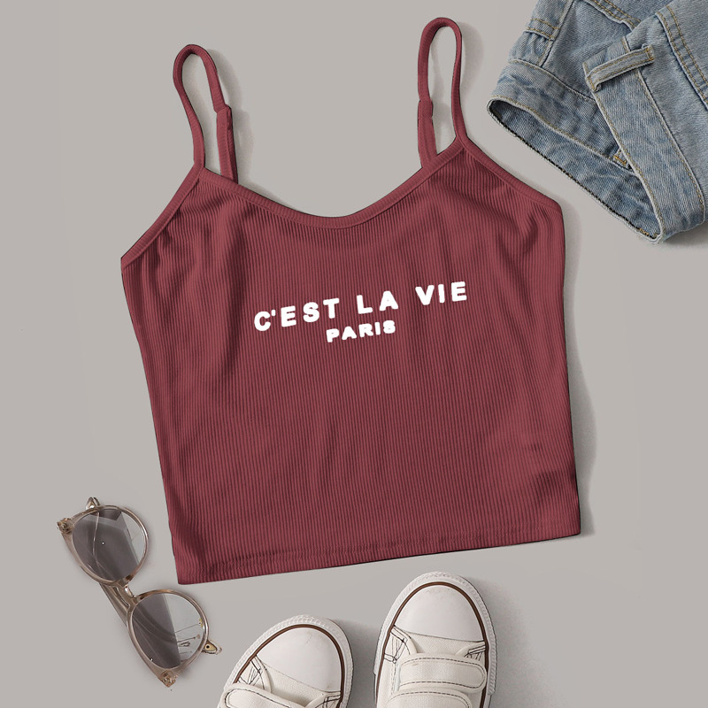 

Letter Graphic Crop Top, Burgundy