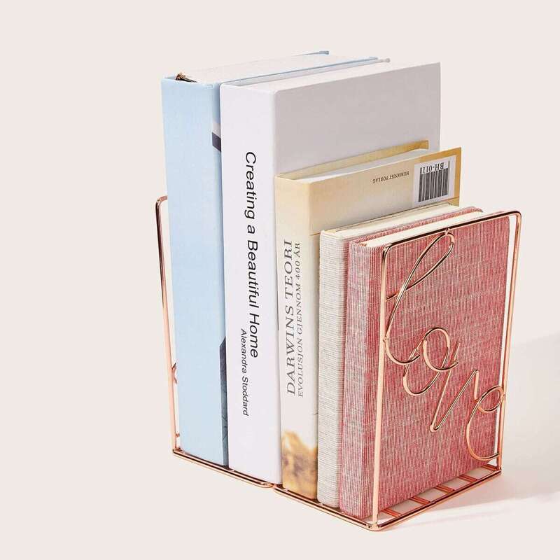 

Letter Love Design Metal Bookend 1pc