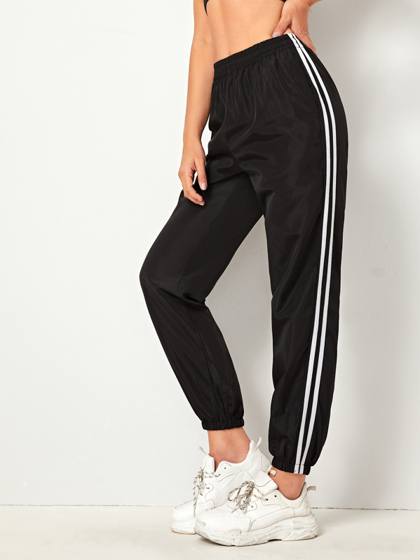 Is That The New Elastic Waist Side Stripe Sweatpants ?? ROMWE USA