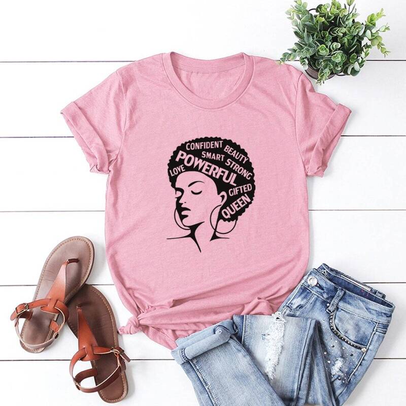 

Figure Print Short Sleeve Tee, Pink