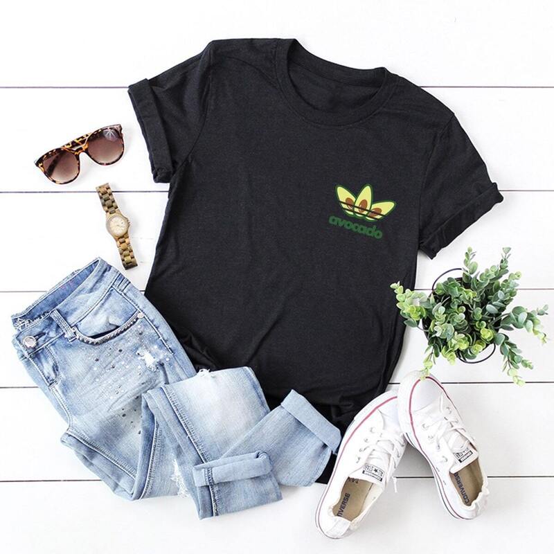 

Avocado & Letter Graphic Tee, Black