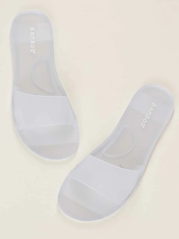 wide jelly sandals