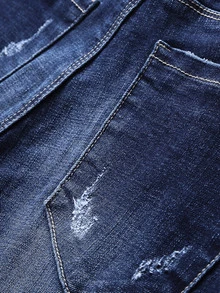 Manfinity بنطلون جينز داكن للرجال