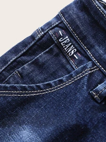 Manfinity بنطلون جينز داكن للرجال