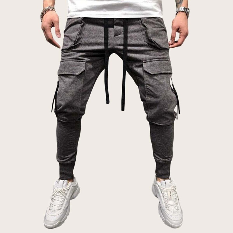 

Guys Pocket Front Drawstring Pants, Grey