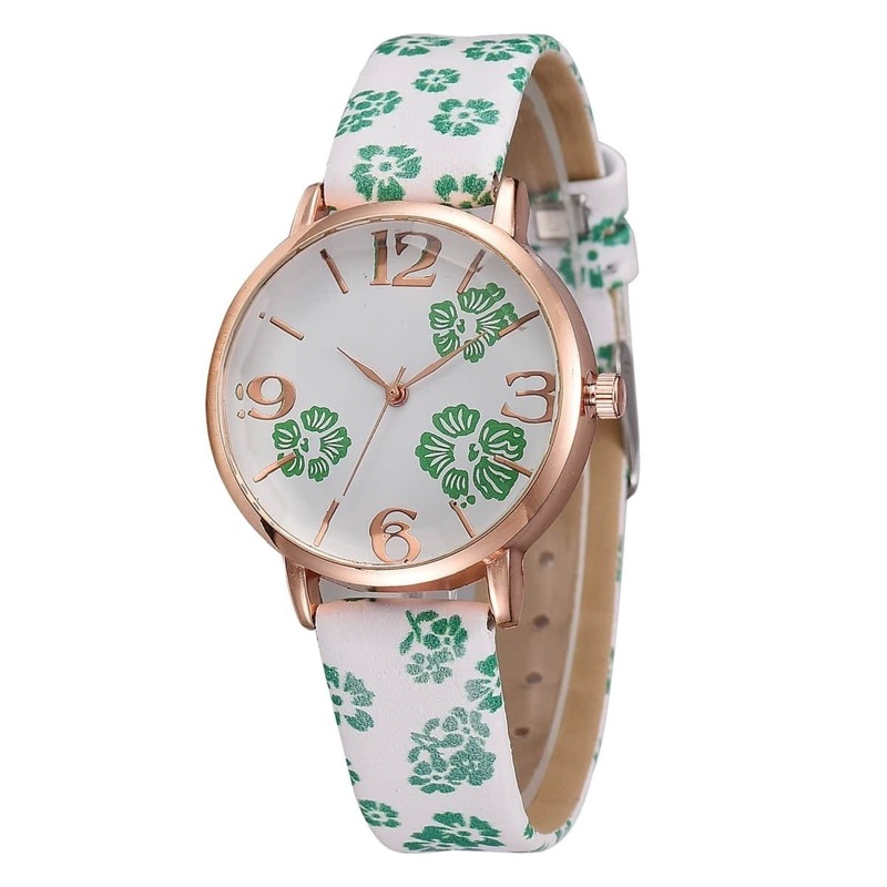

Leaf Design Round Dial Quartz Watch