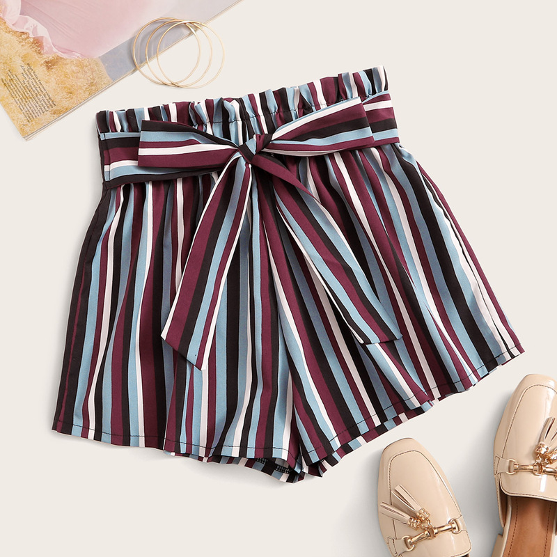

Tie Waist Stripe Shorts, Multicolor