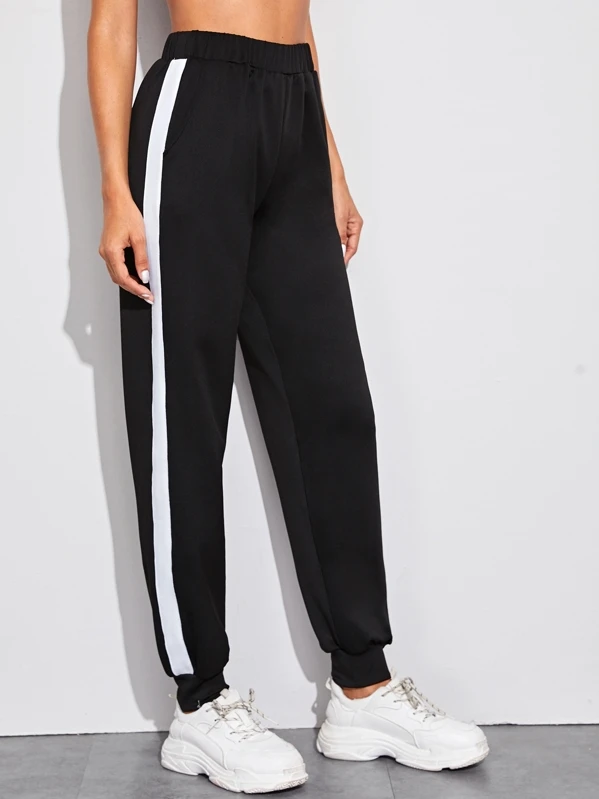 Pantalon De Survetement Avec Bande Laterale Mode En Ligne Shein France