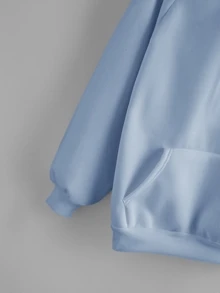 ROMWE Drawstring Raglan Sleeve Hoodie