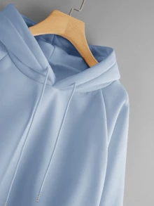 ROMWE Drawstring Raglan Sleeve Hoodie