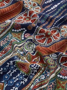 EMERY ROSE 3/4 Sleeve Mixed Print Tunic Dress - Multicolor - View 6