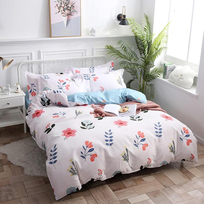 

Floral Overlay Print Sheet Set, Multicolor