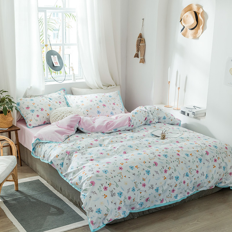 

Floral Overlay Print Sheet Set, Multicolor