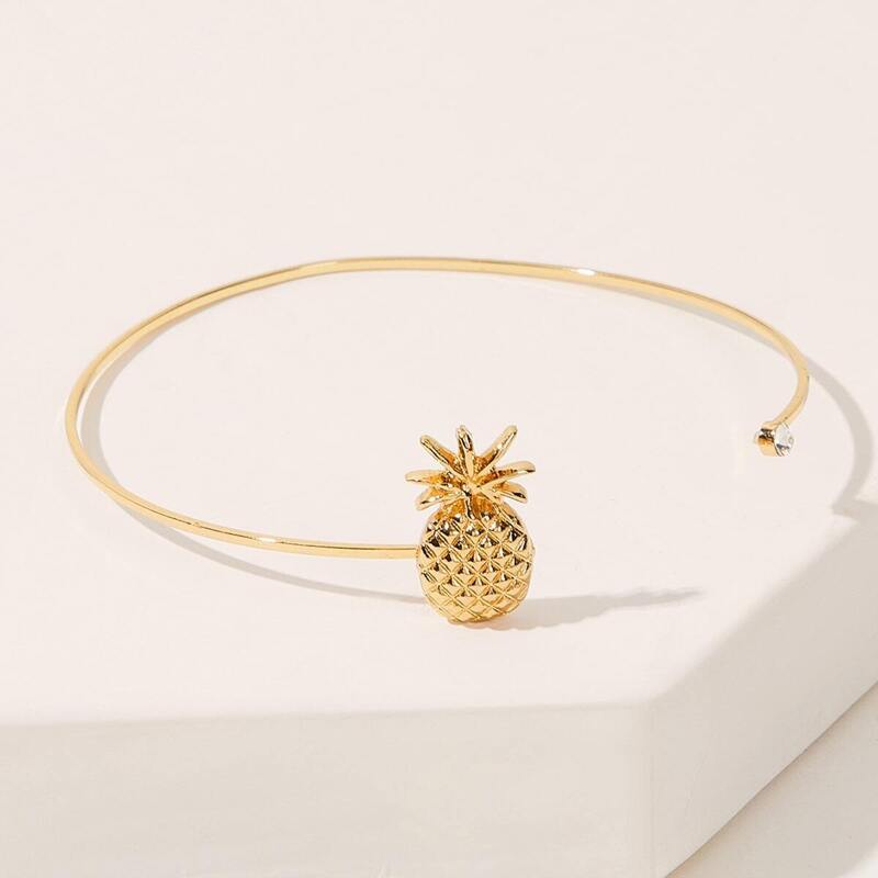 

Pineapple Decor Cuff Armlet Bracelet 1pc, Gold