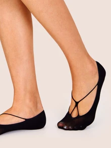 Hollow Out Mesh Socks 5pairs - Black - View 9