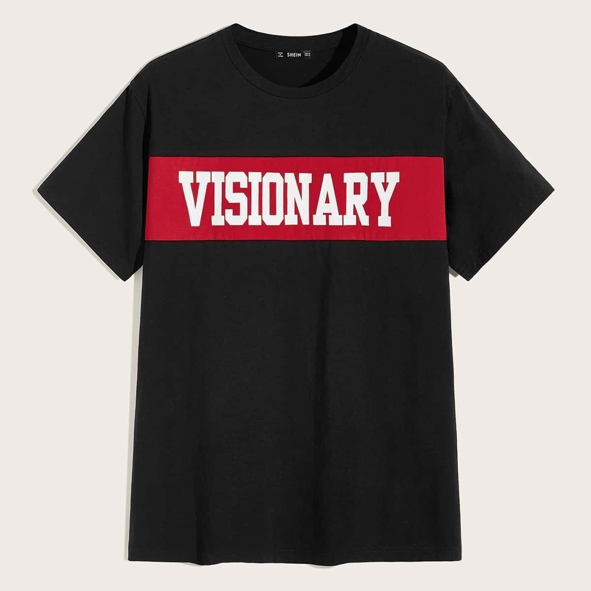 

Guys Letter Print Tee, Black