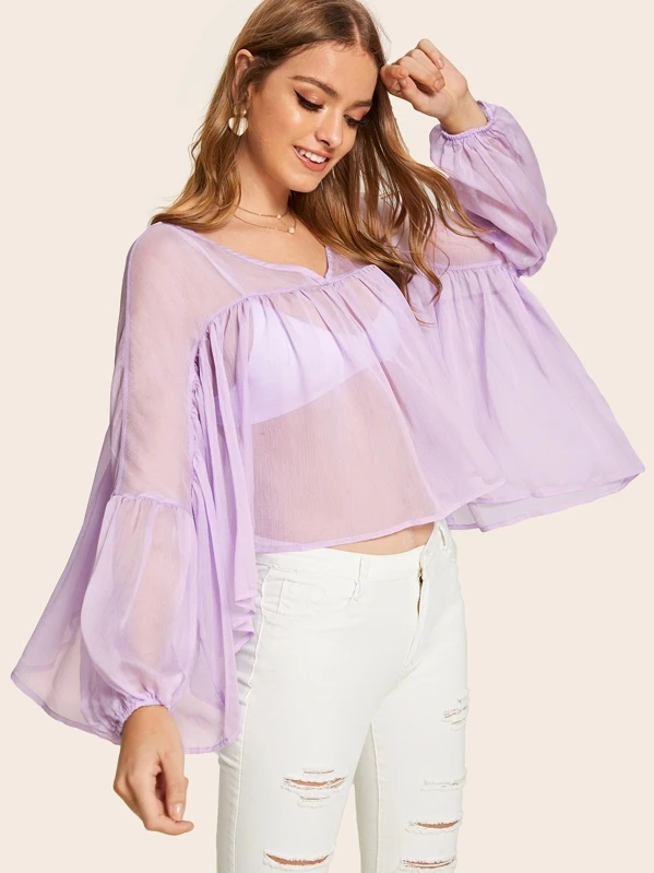 top with flowy sleeves
