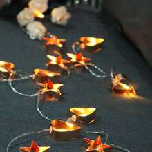 10pcs Iron Heart & Star Shaped Bulb String Light 1.5M