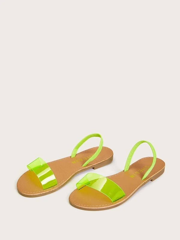neon lime sandals
