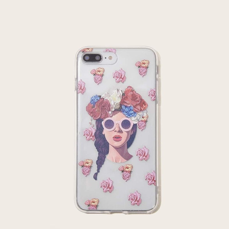 

Flower Girl Pattern Clear iPhone Case