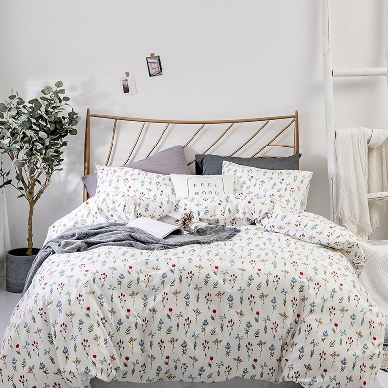 

Floral Overlay Print Sheet Set, Multicolor