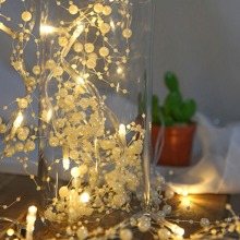 10pcs Bulb Faux Pearl Decor String Light 2M