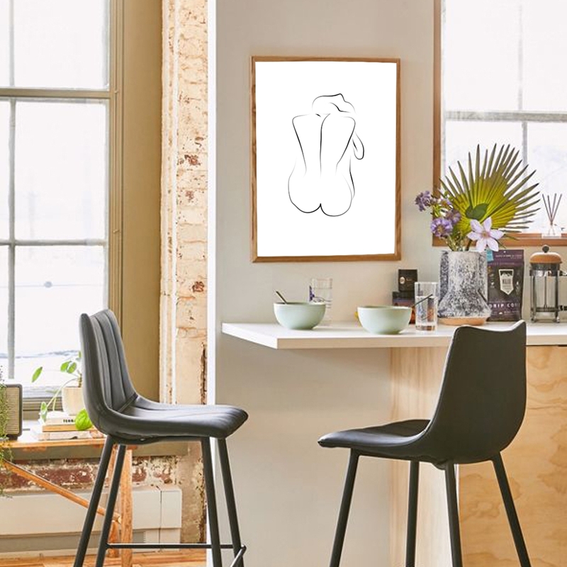 

Nude Female Line Wall Print, Multicolor