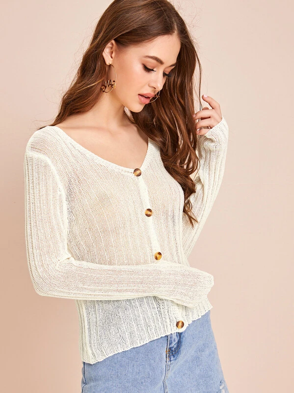 Gilet Transparent Avec Boutons Mode En Ligne Shein France